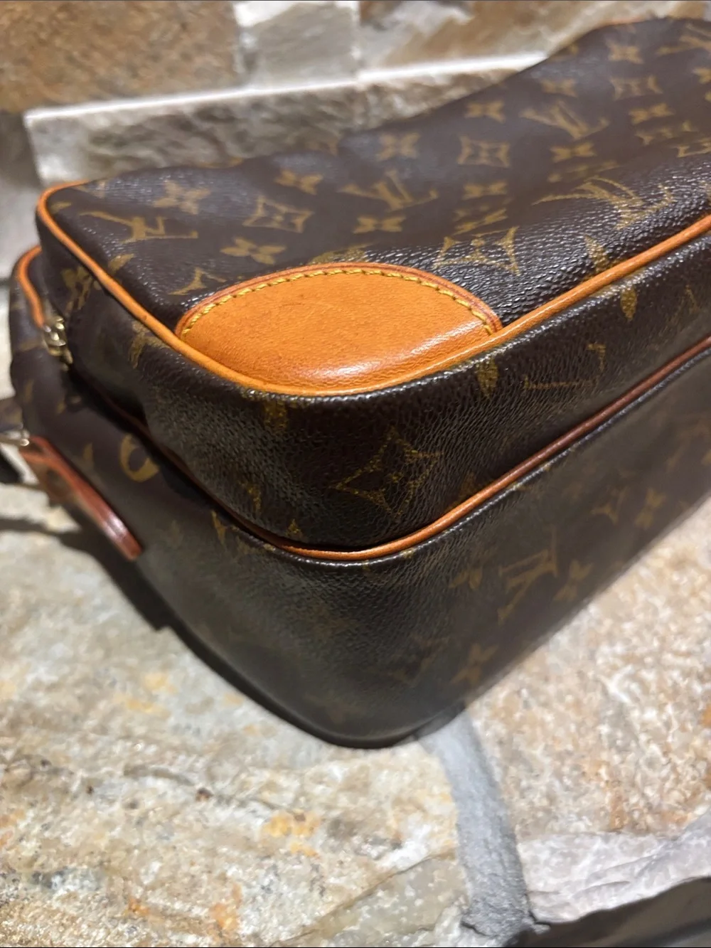 Louis Vuitton Monogram Canvas Nile Crossbody Bag in Brown and Tan